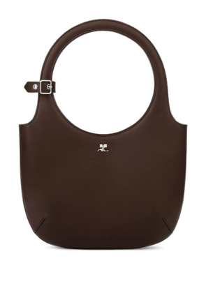Courrèges Holy leather tote bag - Brown