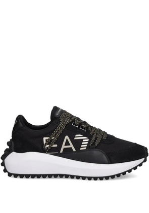Ea7 Emporio Armani logo-print lace-up sneakers - Black