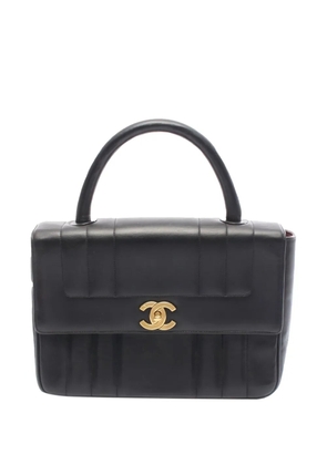 CHANEL Pre-Owned 1997-1999 CC Lambskin Vertical Quilted Top Handle Flap handbag - Black