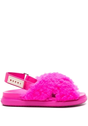 Marni Fussbet shearling sandals - Pink