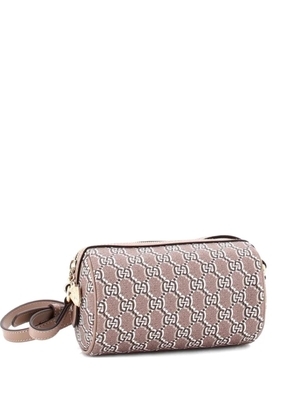 Gucci Pre-Owned Cylindrical GG Shadow Coated Canvas Mini shoulder bag - Brown