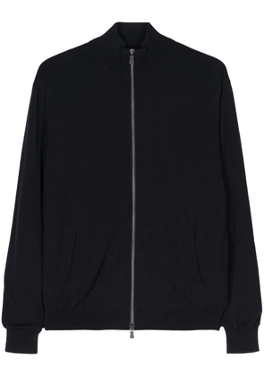Fedeli virgin wool zip-up cardigan - Blue