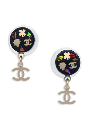 CHANEL Pre-Owned 2006 CC dangle earrings - Black