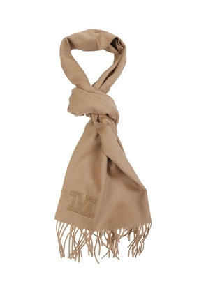 Max Mara embroidered fringed scarf - Neutrals