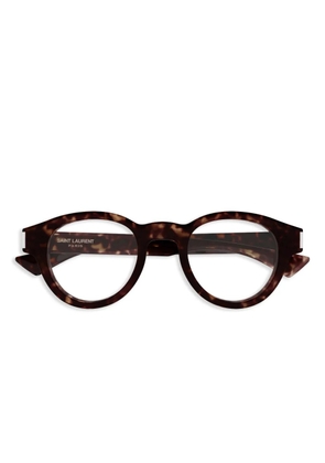 Saint Laurent Eyewear round-frame glasses - Brown