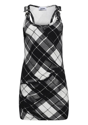 Jean Paul Gaultier strapped tartan dress - Black