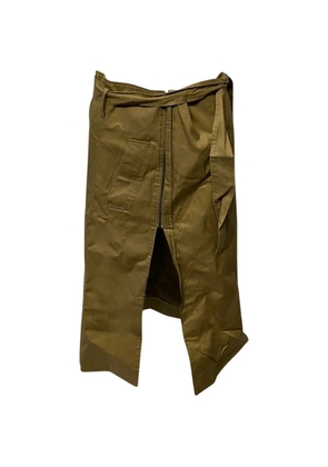 VETEMENTS belted asymmetric skirt - Brown