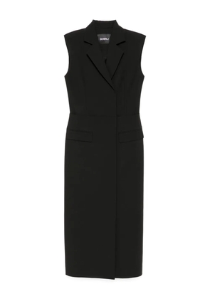 Goen.J blazer layered panel dress - Black