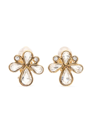 Saint Laurent Pre-Owned 2000s Flower earrings - Gold