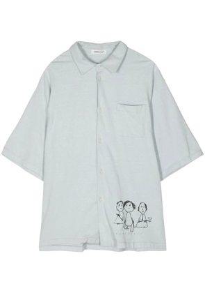 Undercover graphic-print cotton shirt - Blue