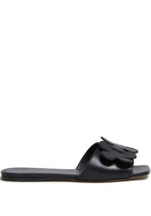 Marni floral-appliqué slide sandals - Black