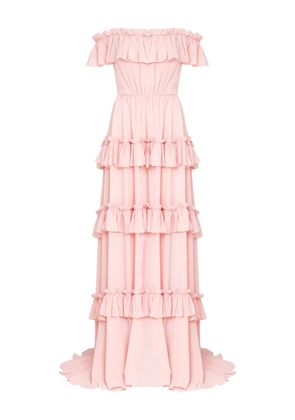 Olympiah ruffled off-the-shoulder gown - Pink