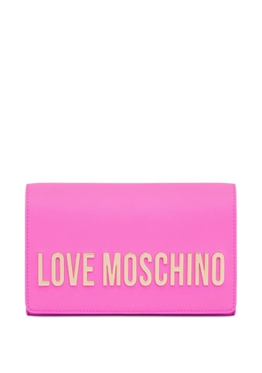 Love Moschino logo chain shoulder bag - Pink