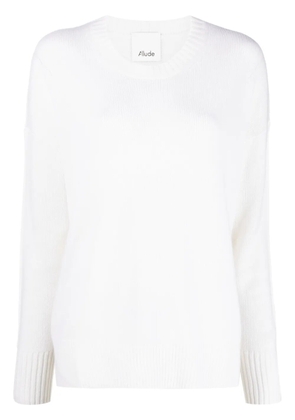 Allude drop-shoulder cashmere jumper - White