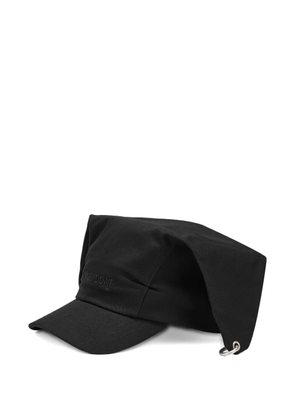 We11done eyelet cotton baseball cap - Black