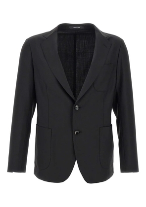 Marchesani buttoned wool-blend blazer - Black
