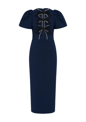 Rebecca Vallance Nemy bow midi dress - Blue