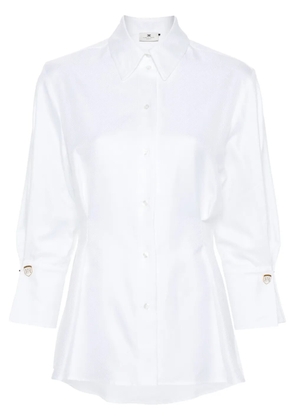 Elisabetta Franchi chevron-pattern poplin shirt - White