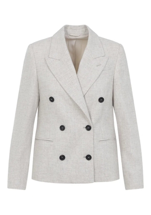 Brunello Cucinelli double-breasted blazer - Neutrals