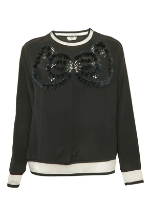 Fendi Pre-Owned embellished silk sweater - Black