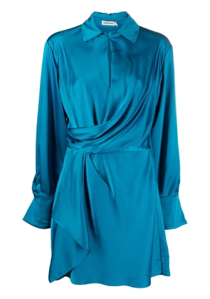 Simkhai Talid draped satin minidress - Blue