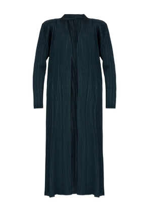 Pleats Please Issey Miyake pleated long-sleeve coat - Grey
