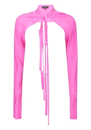 Jejia collarless silk sleeves - Pink