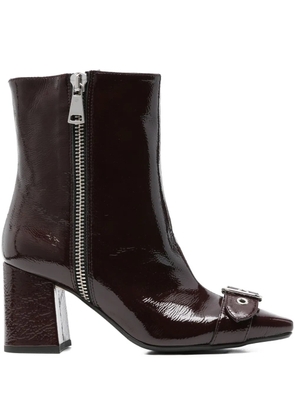 Anna F. buckle-embellished boots - Red