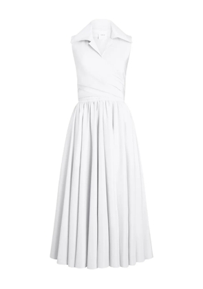 Patou draped midi dress - White
