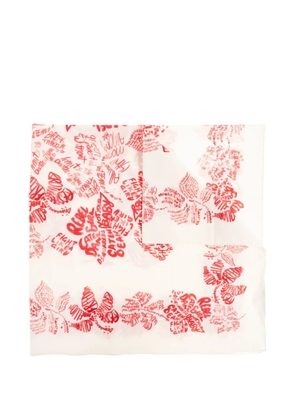 DSQUARED2 lettering-print scarf - White