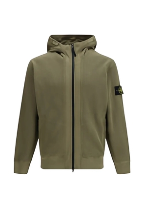 Stone Island zip-up hooded waffle sweatshirt - Green