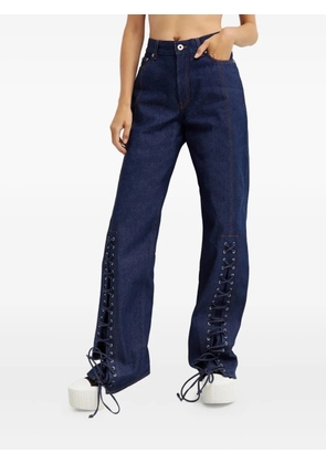 Jean Paul Gaultier laced jeans - Blue