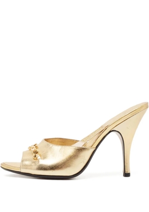 Marc Jacobs pre-owned 100mm leather mules - Gold