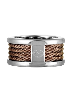 Charriol cable-design ring - Brown
