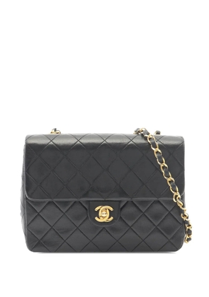 CHANEL Pre-Owned 1989-1991 Mini Classic Lambskin Square Single Flap crossbody bag - Black