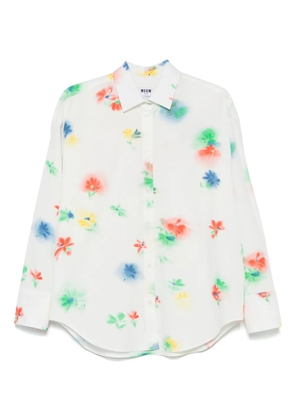 MSGM floral-print shirt - White
