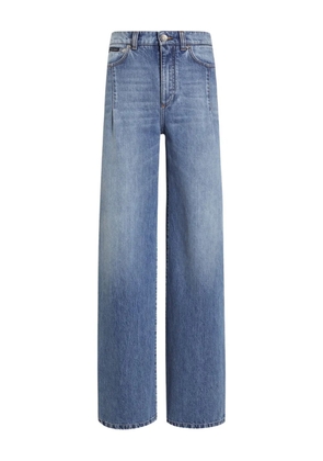 Dolce & Gabbana pleat-detail jeans - Blue