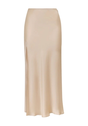 LAPOINTE flared midi straight skirt - Neutrals