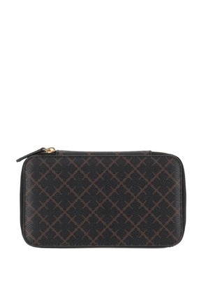 By Malene Birger flower print zip shoulder mini bag - Black