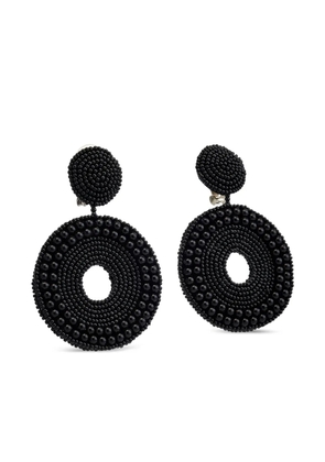 Kenneth Jay Lane beaded round-shape earrings - Black