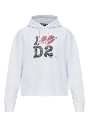 DSQUARED2 x Vaquera logo-print hoodie - White