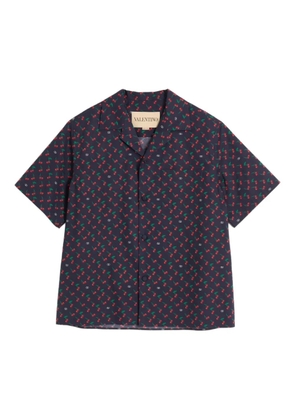 Valentino Garavani floral print relaxed shirt - Blue