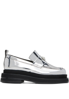 Simone Rocha heart-toe platform loafers - Silver