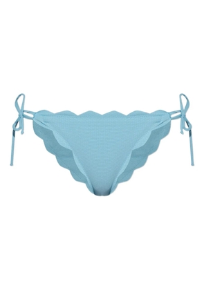 Marysia scalloped-edge bikini briefs - Blue