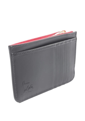 Christian Louboutin Pre-Owned 2020s zipped leather card holder - Black