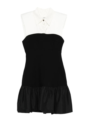 SANDRO ruffle-overlay mini day dress - Black