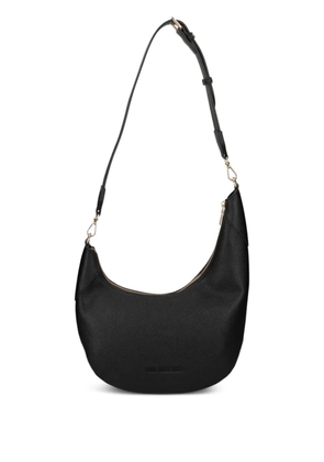 Love Moschino logo-plaque crescent shoulder bag - Black