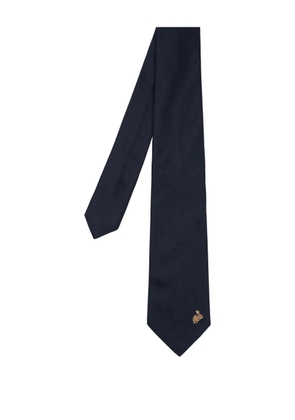 Paul Smith rabbit-embellished tie - Blue