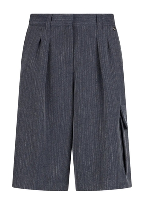 LIU JO pinstripe cargo shorts - Blue