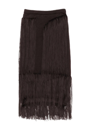 Bimba y Lola fringe layered skirt - Brown